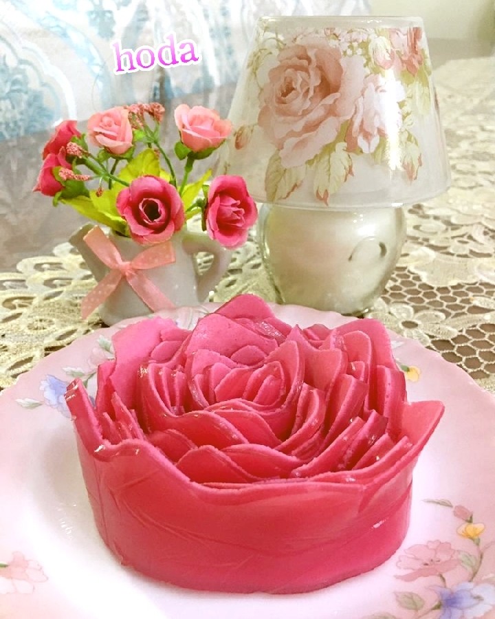 عکس ژله بستنی گل رز