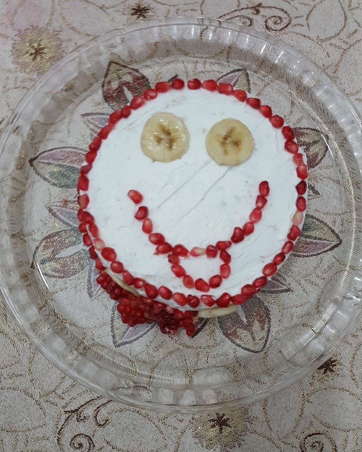 عکس اولین تجربه ی کیک خامه ای من ?