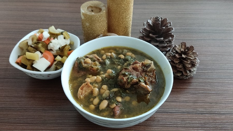 عکس خورشت تره خورشت کوردی ترشی مخلوط