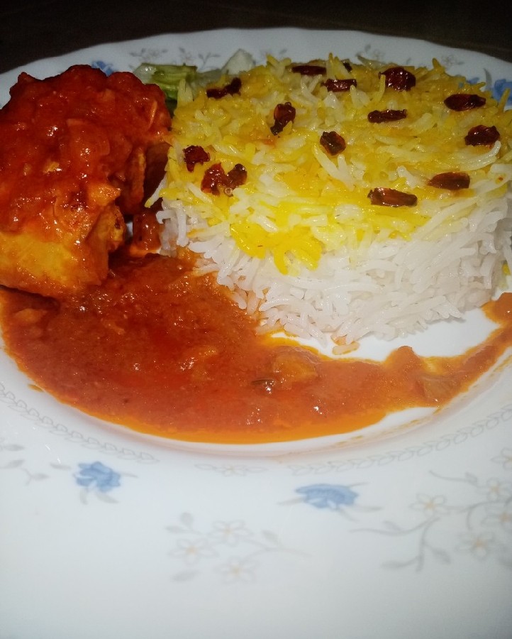 زرشک پلو با مرغ:)