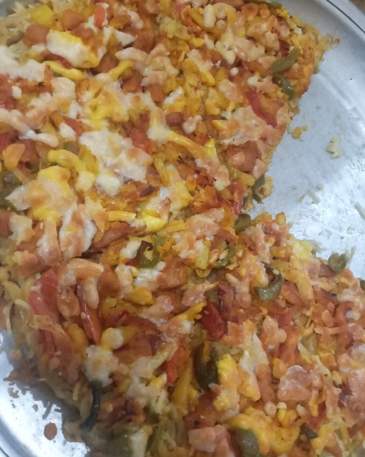 پیتزا ماکارونی خوشمزه جان