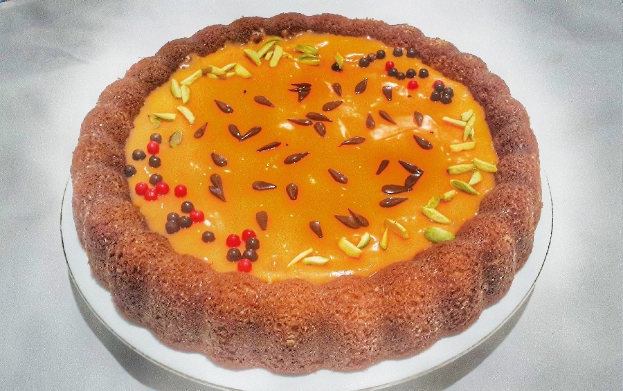 عکس کیک پرتقالی با سس مخصوص...