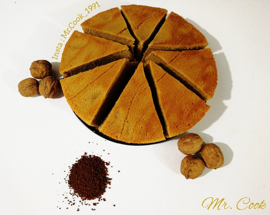 عکس کیک نسکافه گردو (تجربه اول)
