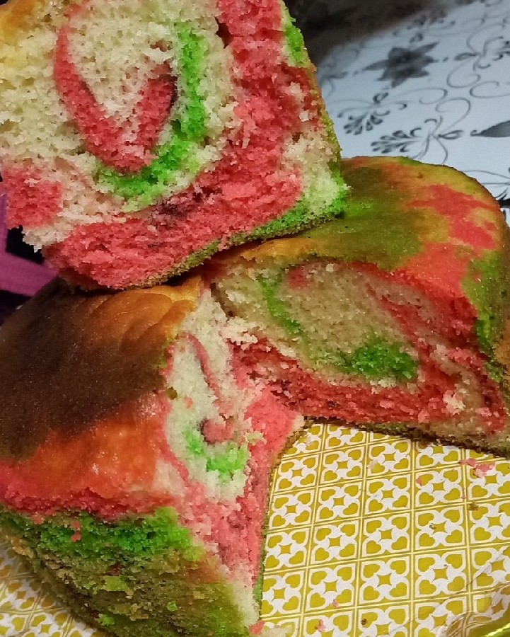 عکس کیک دورنگ