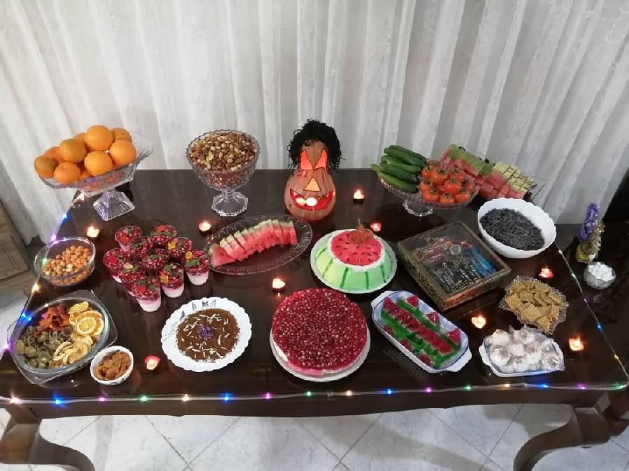 عکس سفره شب چله امسال زودتر