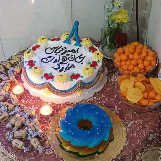  کیک وژله  تولد پسرم