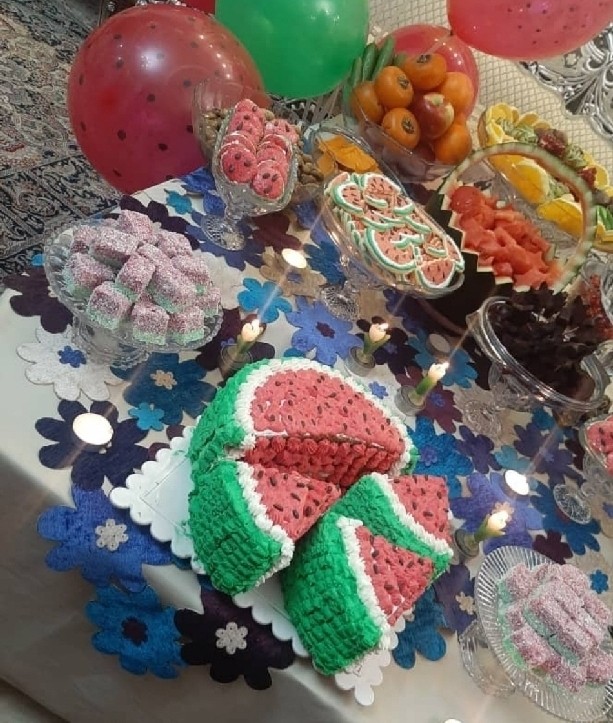 عکس سفره یلدایی امسال ما
