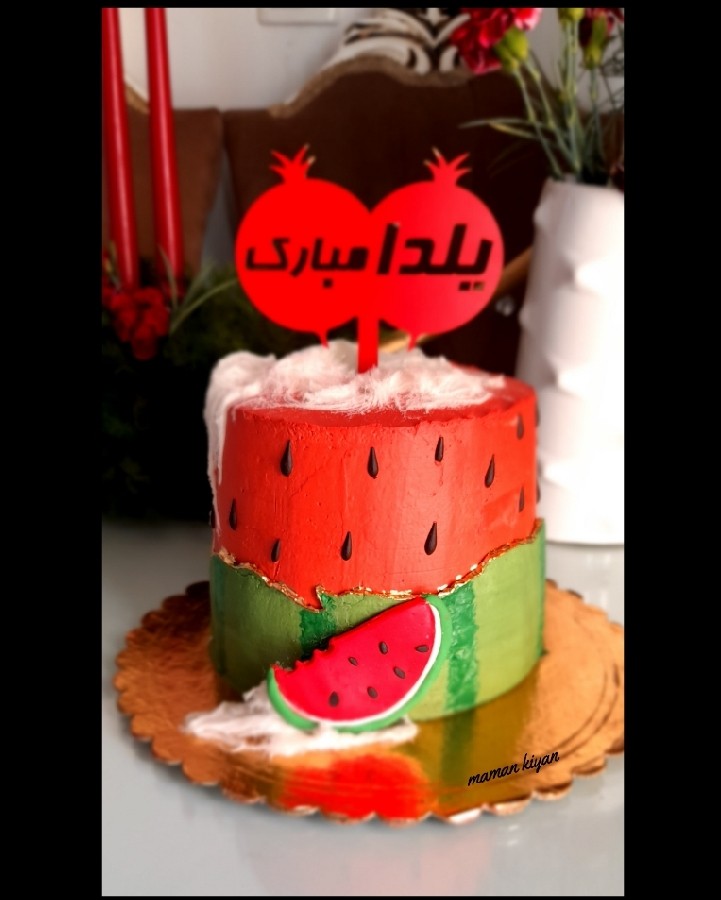 عکس کیک اسفنجی یلدا?