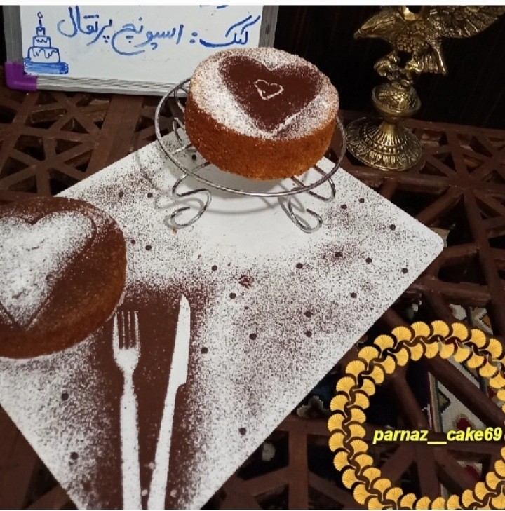 عکس کیک اسپونچ پرتقال