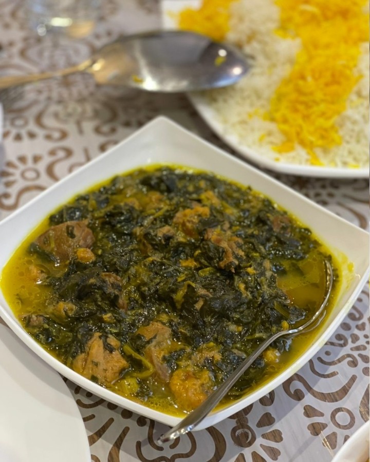 عکس میهمانی دیشب خورشت آلو اسفناج و جوجه ترش