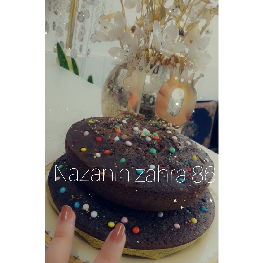 عکس کیک شکلاتی?Birthday sister❤