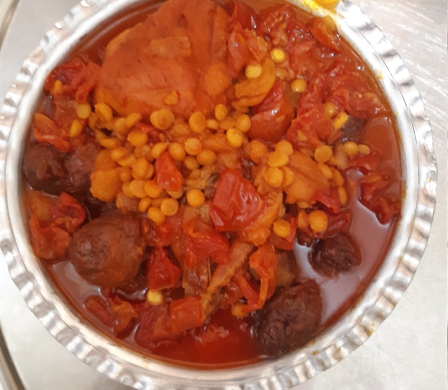 عکس خورشت گوجه خشک وآلو