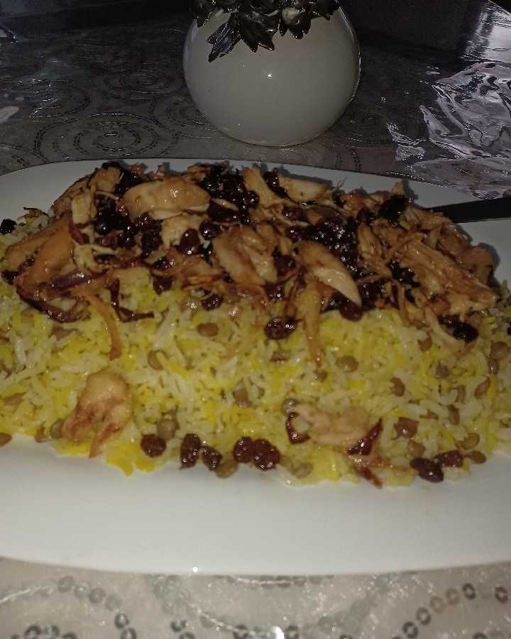 عکس نهار امروزمون عدس پلو مخصوص به درخواست همسری