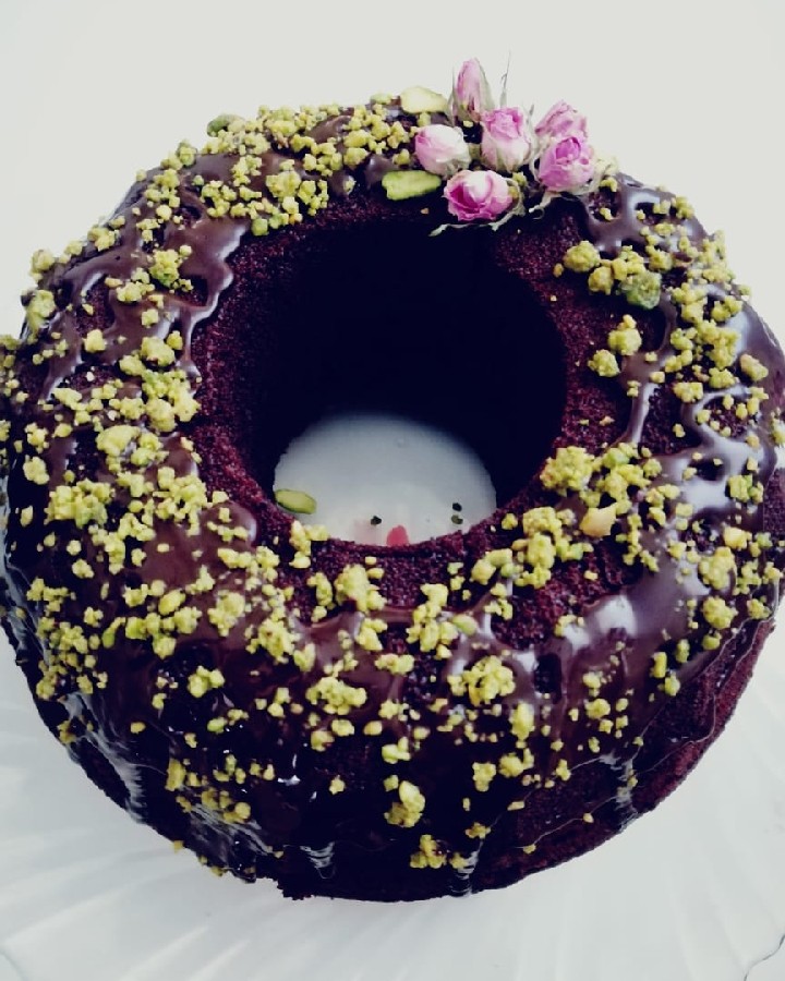 عکس اینم کیک شکلاتی برای عصرونه دونفره