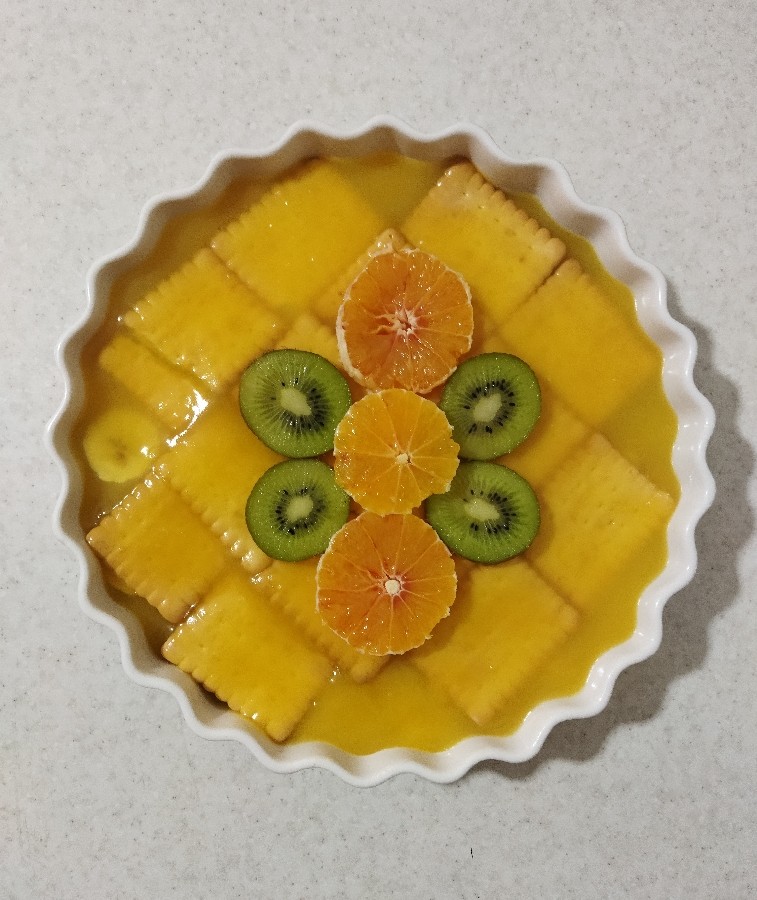 عکس کیک یخچالی پرتقالی