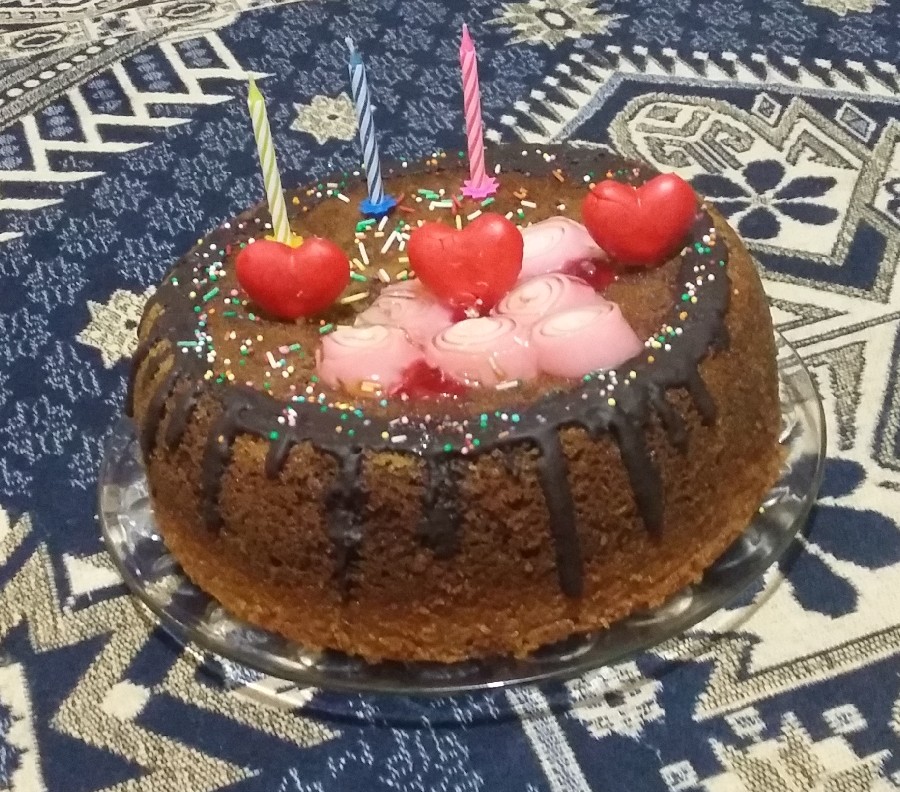 عکس اولین کیک تولد.. خودم پز?