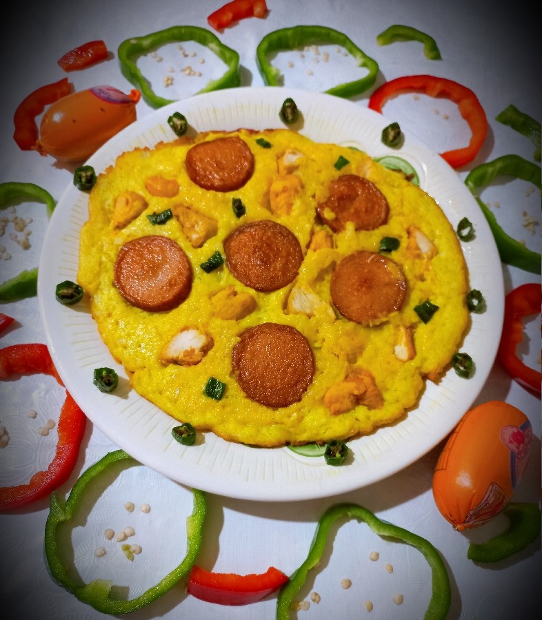عکس کوکوی سوسیس ومرغ