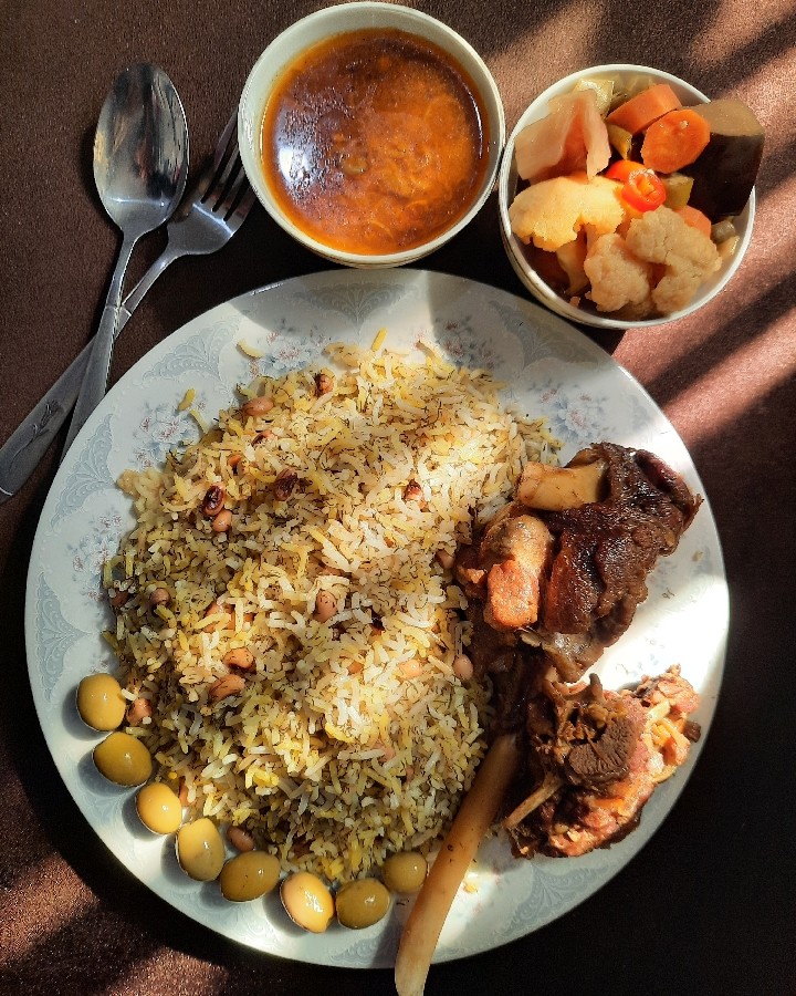 عکس شوید لوبیا پلو با ماهیچه