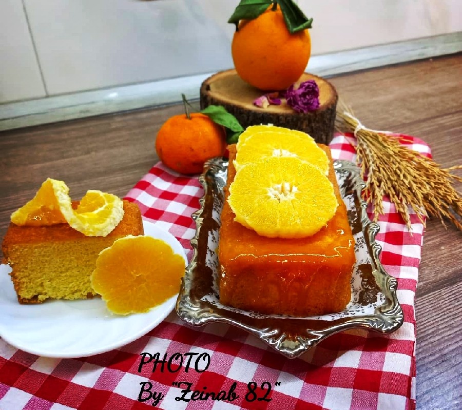 عکس کیک شیفون پرتقالی