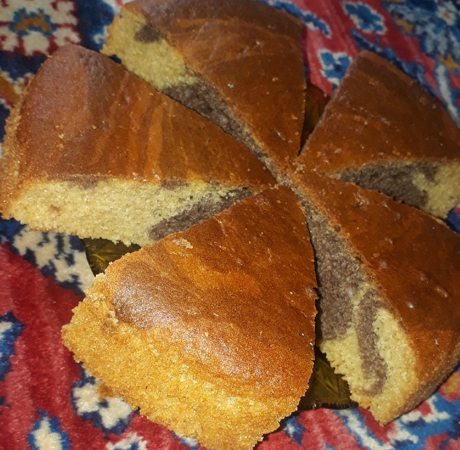 عکس کیک دورنگ