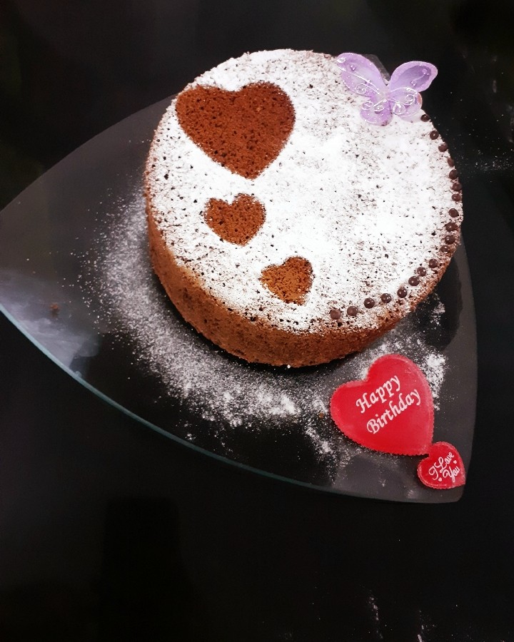 عکس کیک چای دارچینی شکلاتی