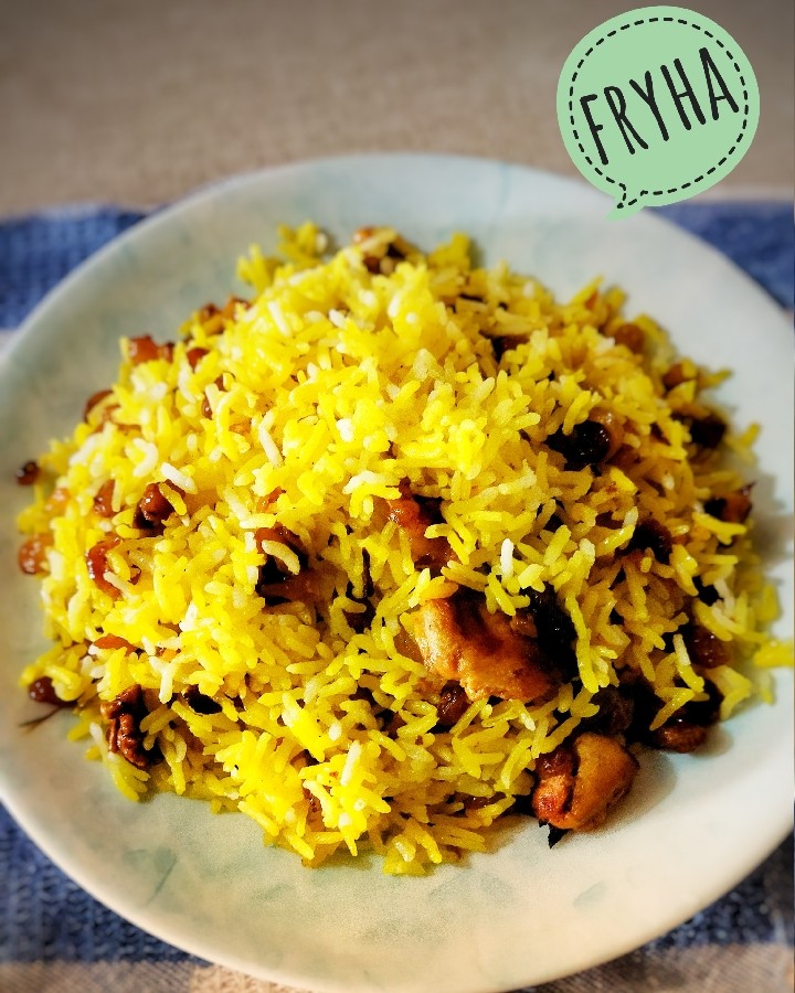 عکس کشمش پلو مرغ