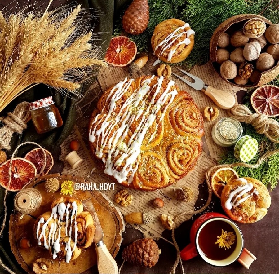 عکس نان رول پسته، نارگیلی