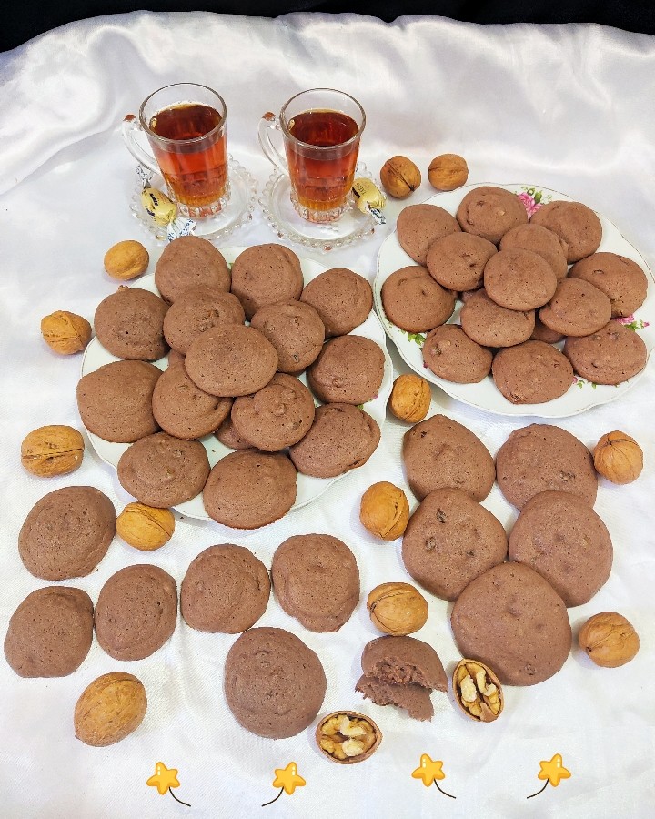 عکس کوکی گردویی باچای تازه دم
