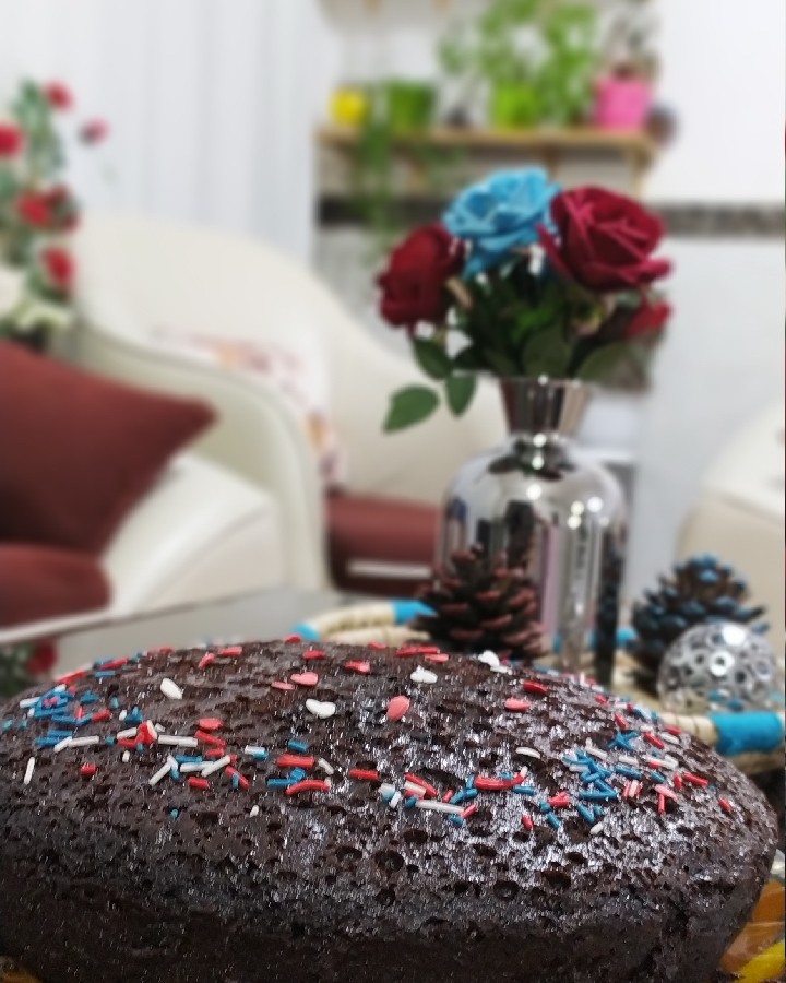 عکس کیک شکلاتی قابلمه ای