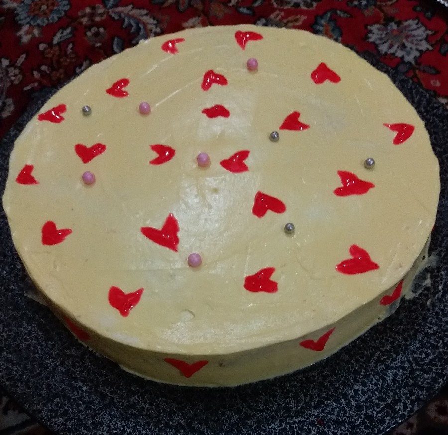 کیک قلب قلبی سفارش مشتری خوبمون برای ولنتاین
