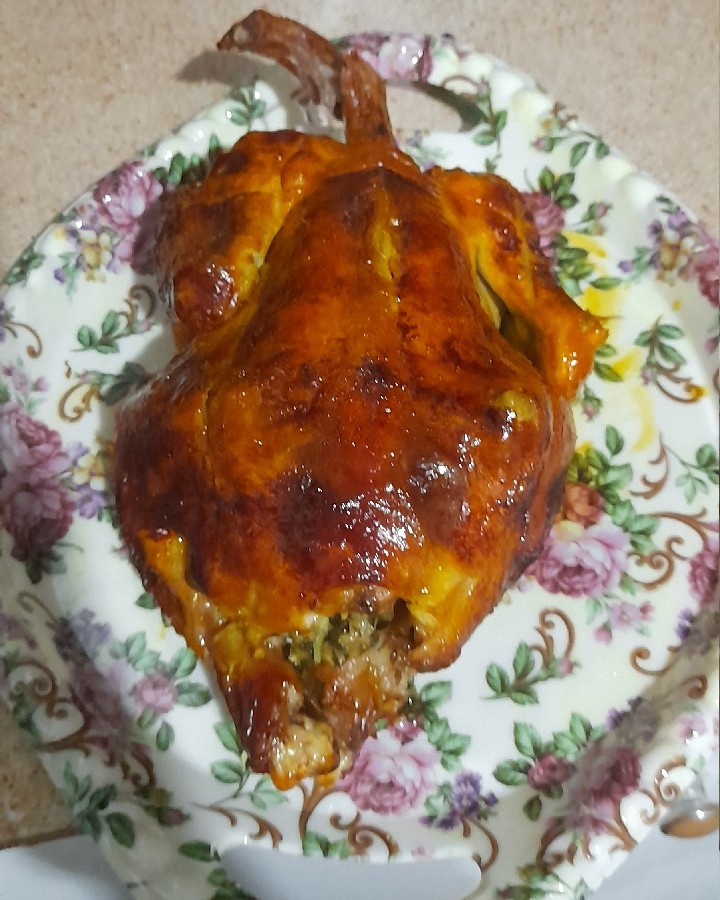 عکس مورغ بریان با جوجه گردان