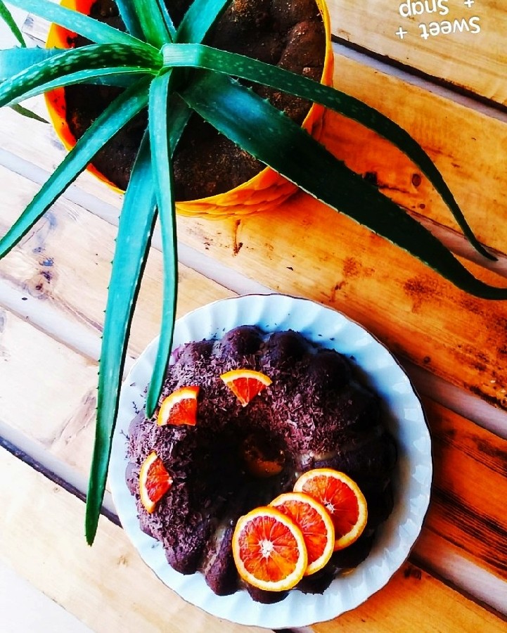 عکس کیک شکلاتی پرتقالی 