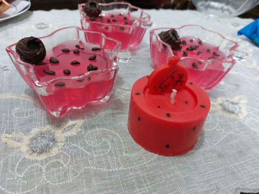 ژله یلدایی،ظرف تنقلات،اسنک