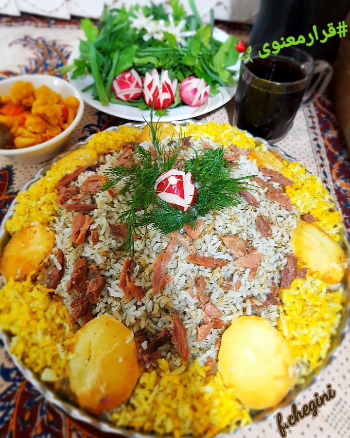 عکس قرارمعنوی شوید پلو با تن ماهی...