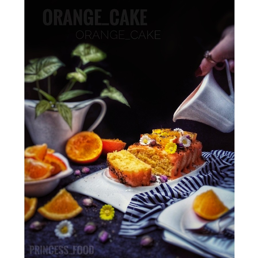 عکس کیک پرتقالی بدون تخم مرغ