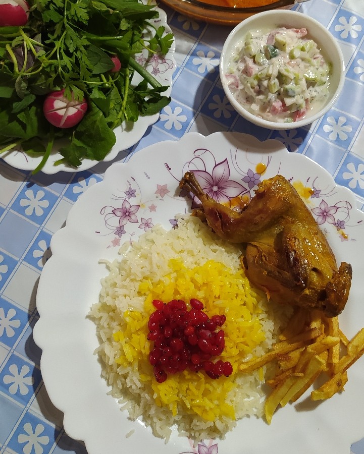 عکس پلو وخورشت بلدرچین
