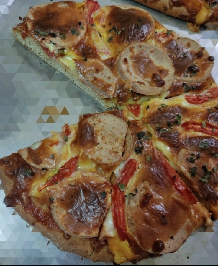 ‌پیتزا پپرونی با همکاری من و مادرم
