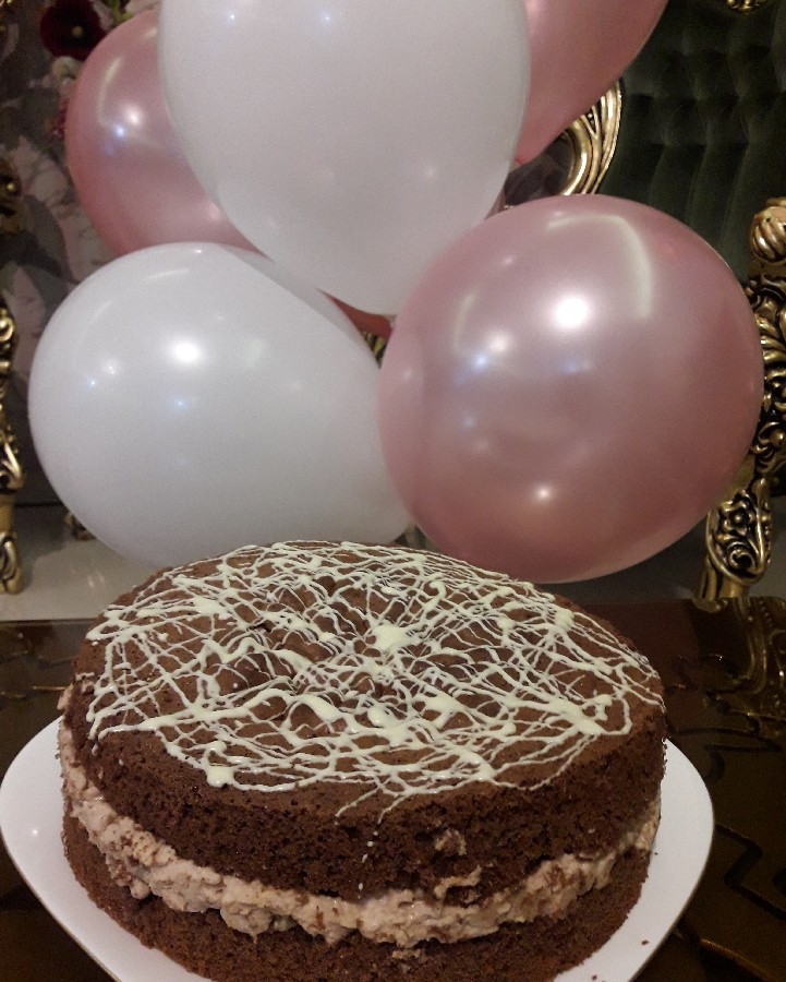عکس چیز کیک شکلاتی دوبل با دستور elhambabaee.70 عزیز