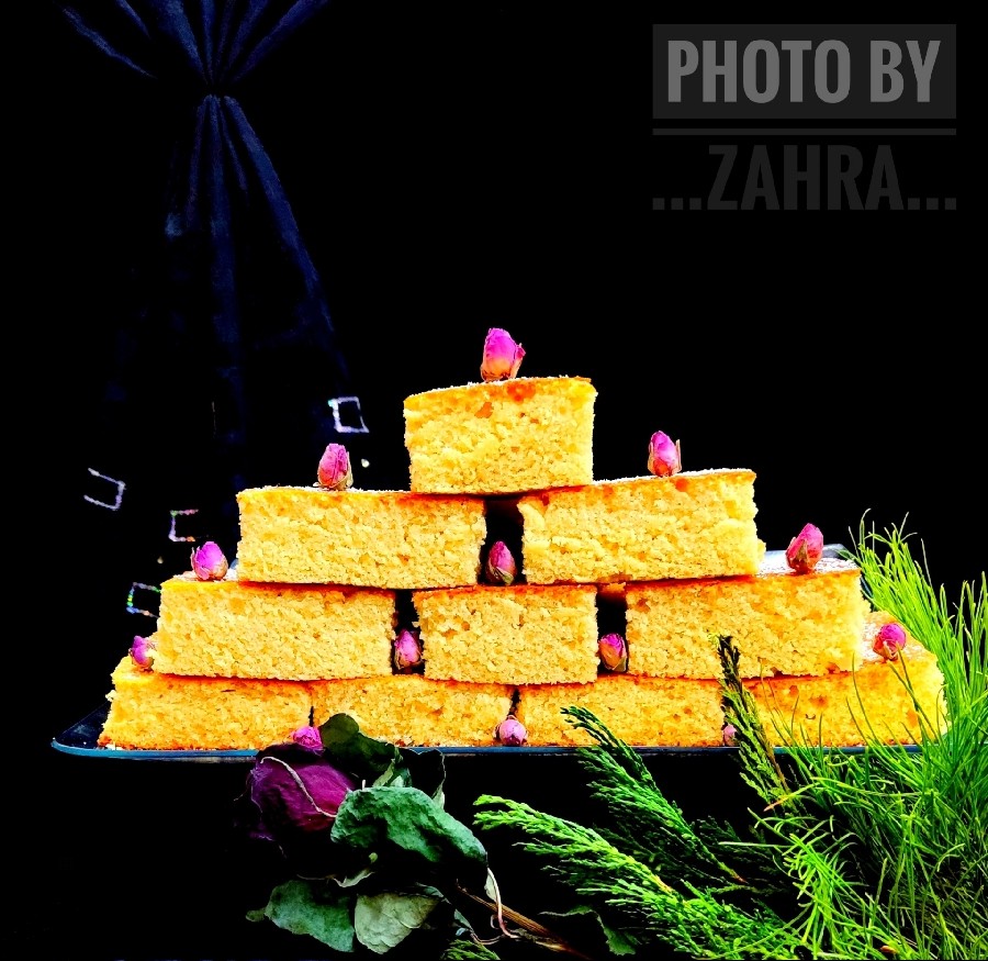 عکس کیک تخته ای نارگیلی
