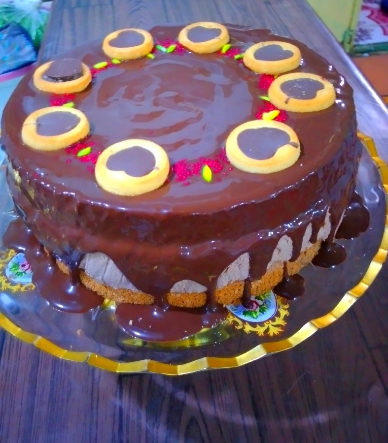 چیز کیک شکلاتی با دوبل کیک