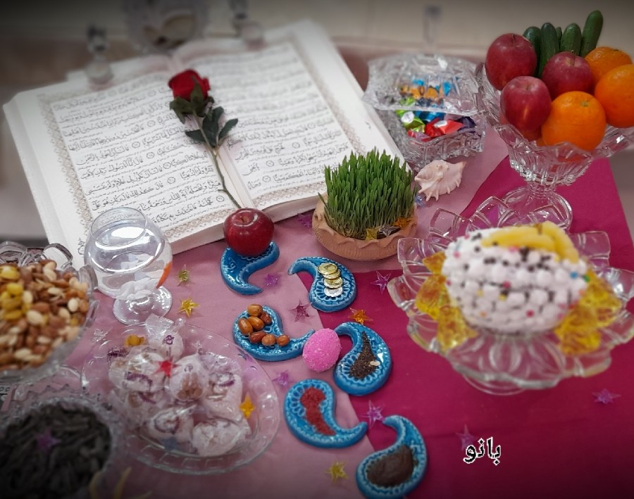 عکس سفره هفت سین،بانو