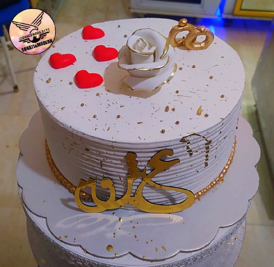 عکس #کیک زیبای عاشقونه سالگرد ازدواج 