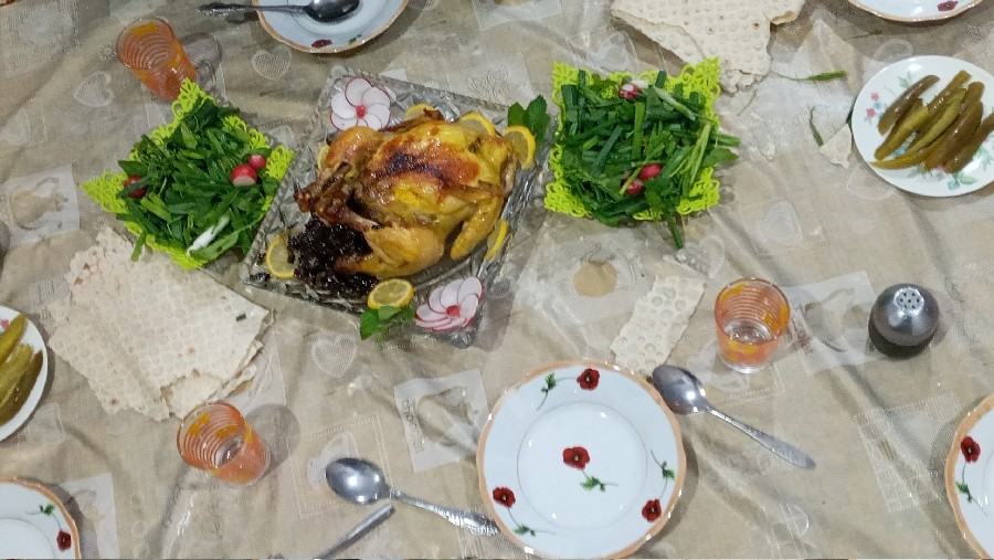 عکس مرغ شکم پر با برنج و... ?