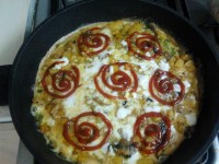 املت پیتزای سیب زمینی سرخ کرده