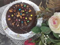 چیز کیک با شکلات تلخ