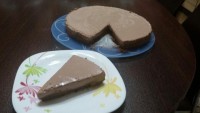 چیز کیک شکلاتی نپختنی