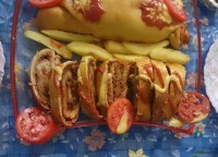 رولت گوشت با پنیر چدار