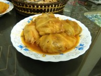 دلمه کلم با مرغ