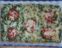 پیتزا اسفناج با سبزیجات