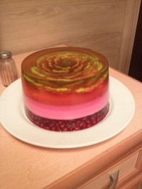 ژله انار سه رنگ